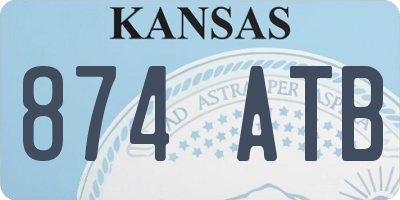 KS license plate 874ATB