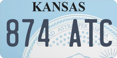 KS license plate 874ATC