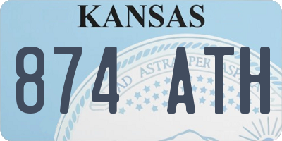 KS license plate 874ATH