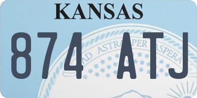 KS license plate 874ATJ