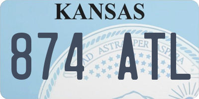 KS license plate 874ATL