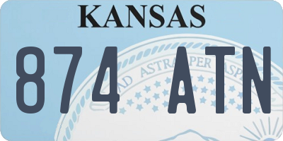 KS license plate 874ATN