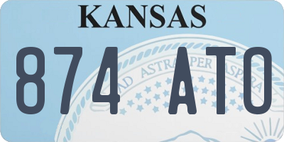 KS license plate 874ATO