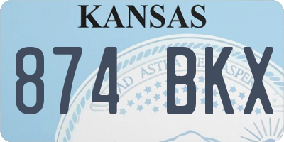 KS license plate 874BKX