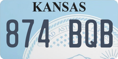 KS license plate 874BQB