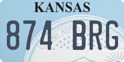 KS license plate 874BRG