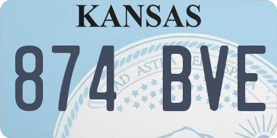 KS license plate 874BVE