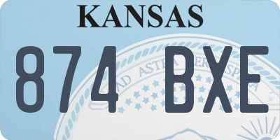 KS license plate 874BXE