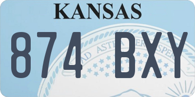 KS license plate 874BXY