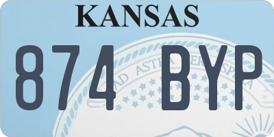 KS license plate 874BYP