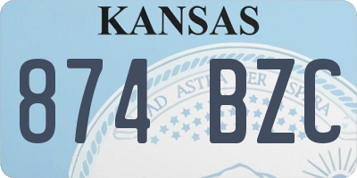 KS license plate 874BZC