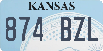 KS license plate 874BZL
