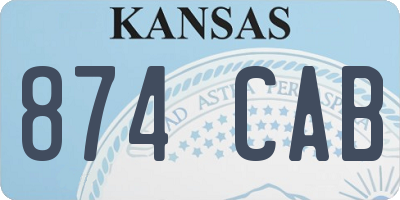 KS license plate 874CAB