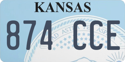 KS license plate 874CCE