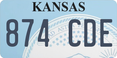 KS license plate 874CDE