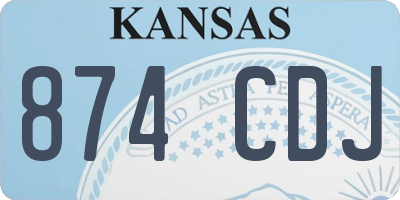 KS license plate 874CDJ