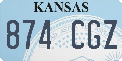 KS license plate 874CGZ