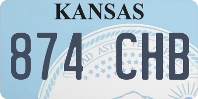 KS license plate 874CHB