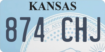 KS license plate 874CHJ
