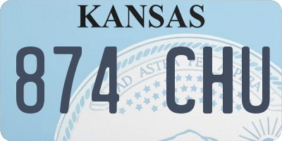 KS license plate 874CHU