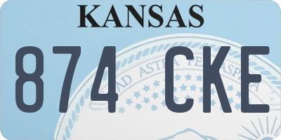 KS license plate 874CKE