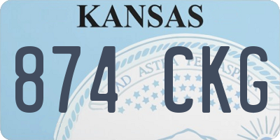 KS license plate 874CKG