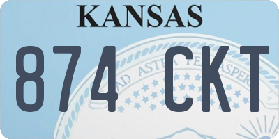 KS license plate 874CKT