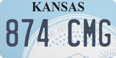 KS license plate 874CMG