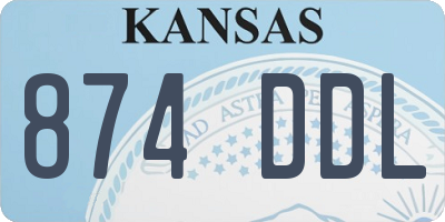 KS license plate 874DDL
