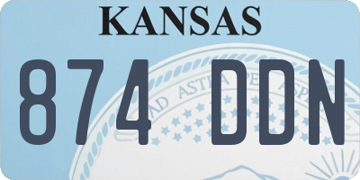 KS license plate 874DDN