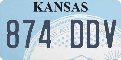 KS license plate 874DDV