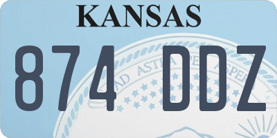 KS license plate 874DDZ