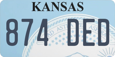 KS license plate 874DED