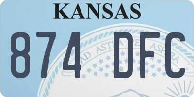 KS license plate 874DFC