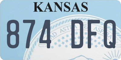 KS license plate 874DFQ