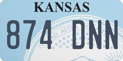 KS license plate 874DNN