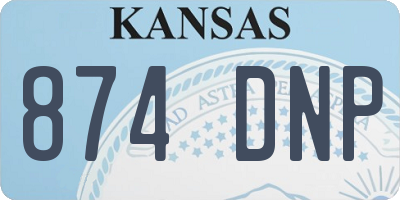 KS license plate 874DNP