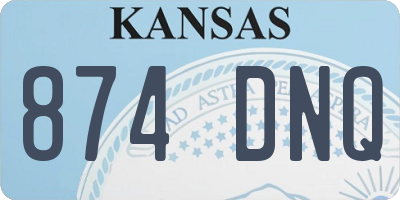 KS license plate 874DNQ