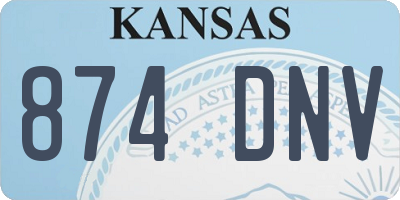 KS license plate 874DNV