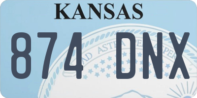 KS license plate 874DNX