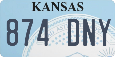 KS license plate 874DNY