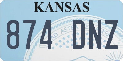 KS license plate 874DNZ
