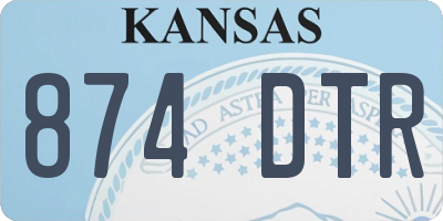 KS license plate 874DTR