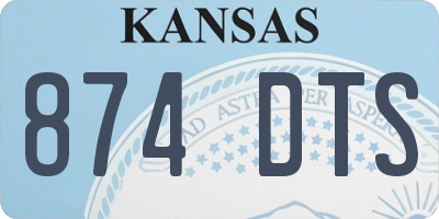 KS license plate 874DTS
