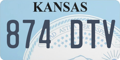KS license plate 874DTV