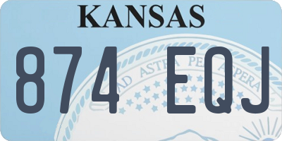 KS license plate 874EQJ