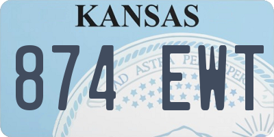 KS license plate 874EWT