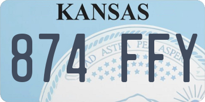 KS license plate 874FFY