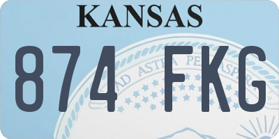 KS license plate 874FKG