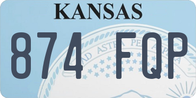 KS license plate 874FQP